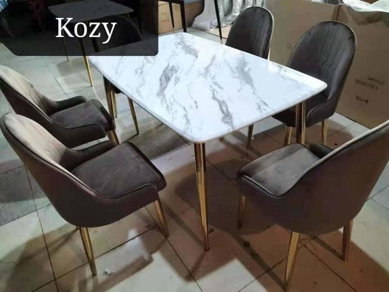 Hot Sale Marble Top Designed Restaurant Dining Table Sets