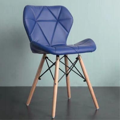 2021 Hot Selling Chaise Salle a Manger Solid Wood Chair Modern Restaruant Cafe Chair Upholstered PU Leather Dining Chair