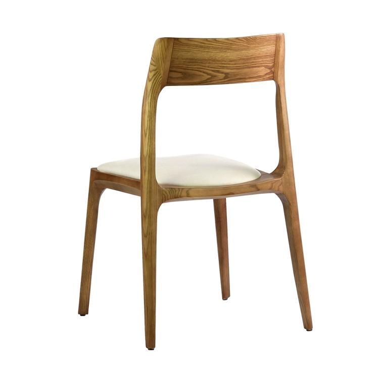 Natural Oak Timber Dining Chair with Fabric Seat for Commercial Restaurant Use