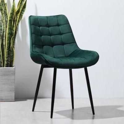 Italian Modern Upholstered Velvet Dining Chair