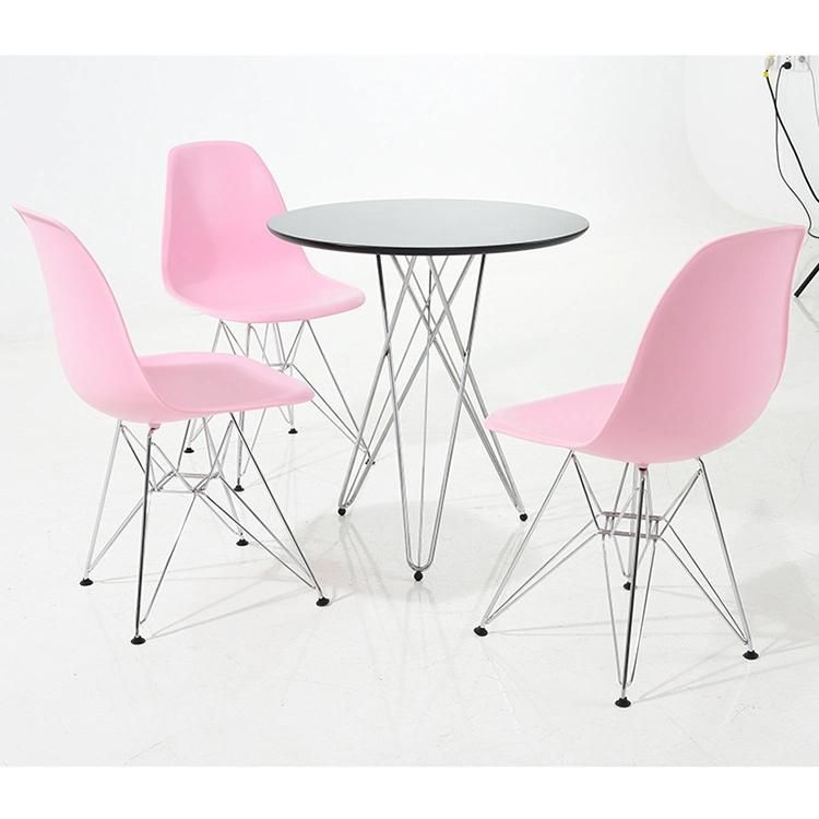 Nordic Simple Modern Plastic Dining Chair Electroplating Legs Fashion Design Living Room Kitchen Dining Chair Restaurant Commercial Rental Company Chair Bulk