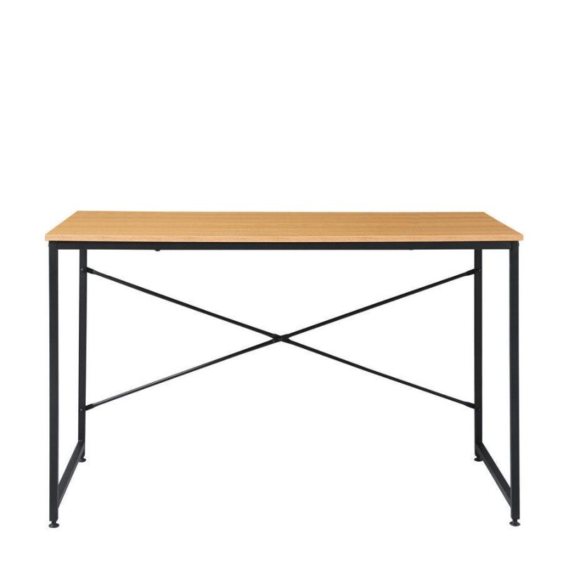 Wholesale Rectangular Modern Wooden Dining Table with Metal Leg