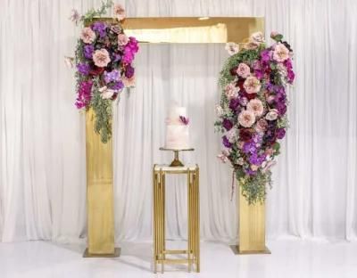 Metal Golden Colors Outdoor and Indoor Weddings Arch Garden Decoration Event