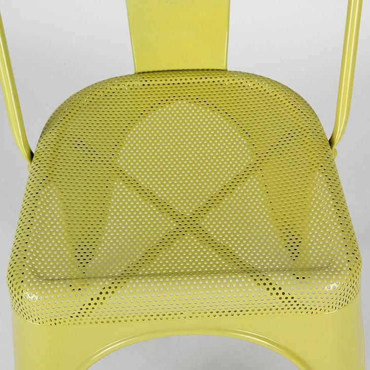 Industrial Vintage Lemon Metal Chair