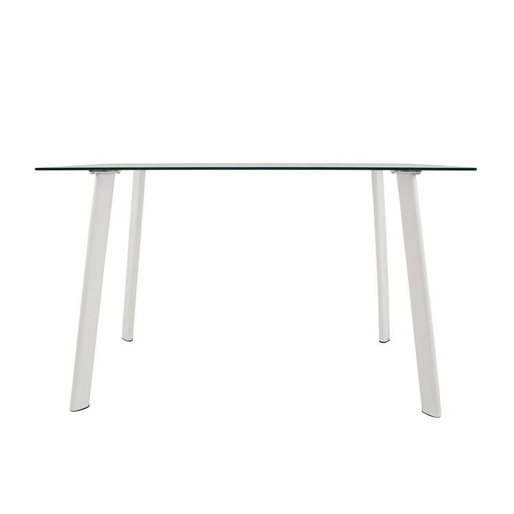 Italian Furniture French Luxury Imported Rectangular Glass Top Dining Tables Modern Rectangle