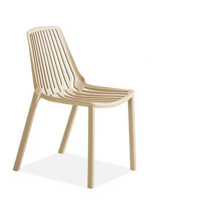 Manufacturers Wholesale Dining Plastic Chair Backrest Hollow Thickened Material Armless Plastic Dining Chair