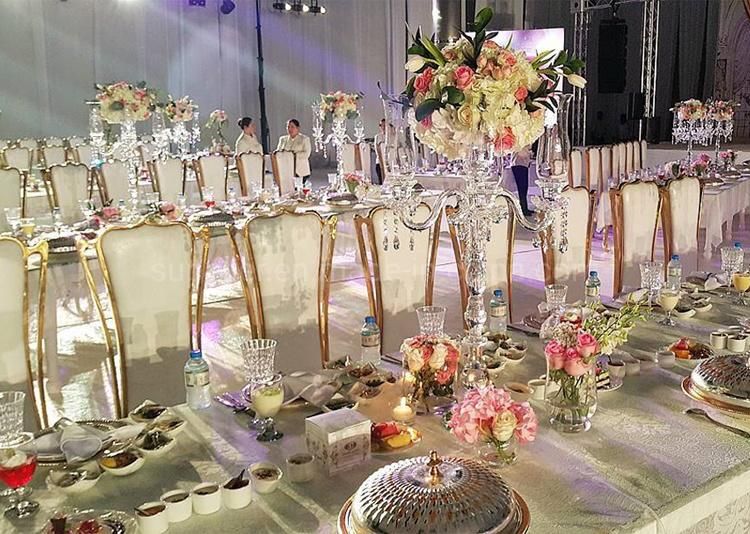 Best Selling Hotel Wedding Banquet Stainless Steel Restaurant Dining Chair