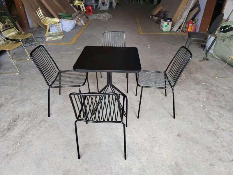 Event Outdoor Furniture Metal Wire Stackable Dining Chairs