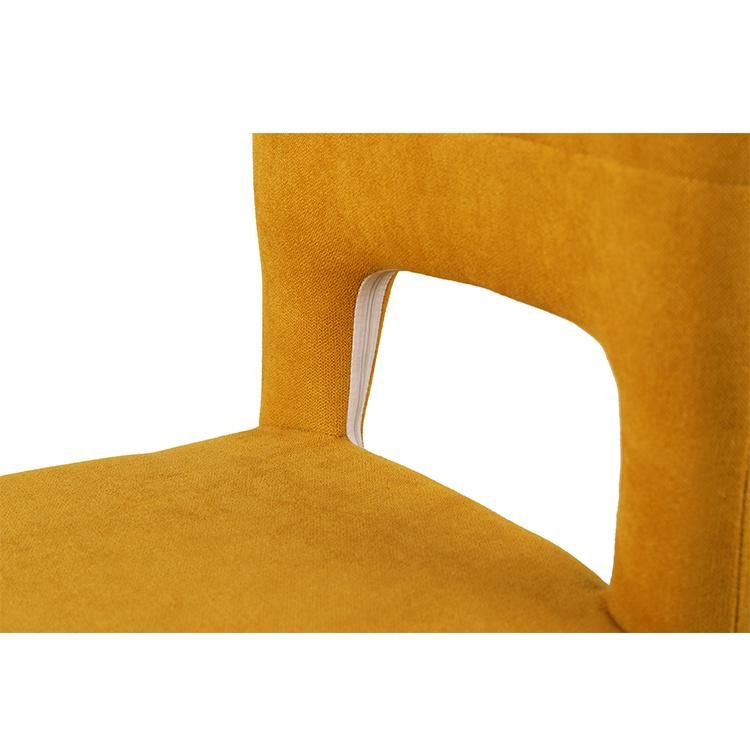 Modern Luxury Fabric Cushion Italy Canada French Gold Dining Chairs