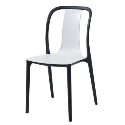 Outdoor White Plastic Modern Coffee Shop Chair Stacking Beach Chairs Dining Chair Modern