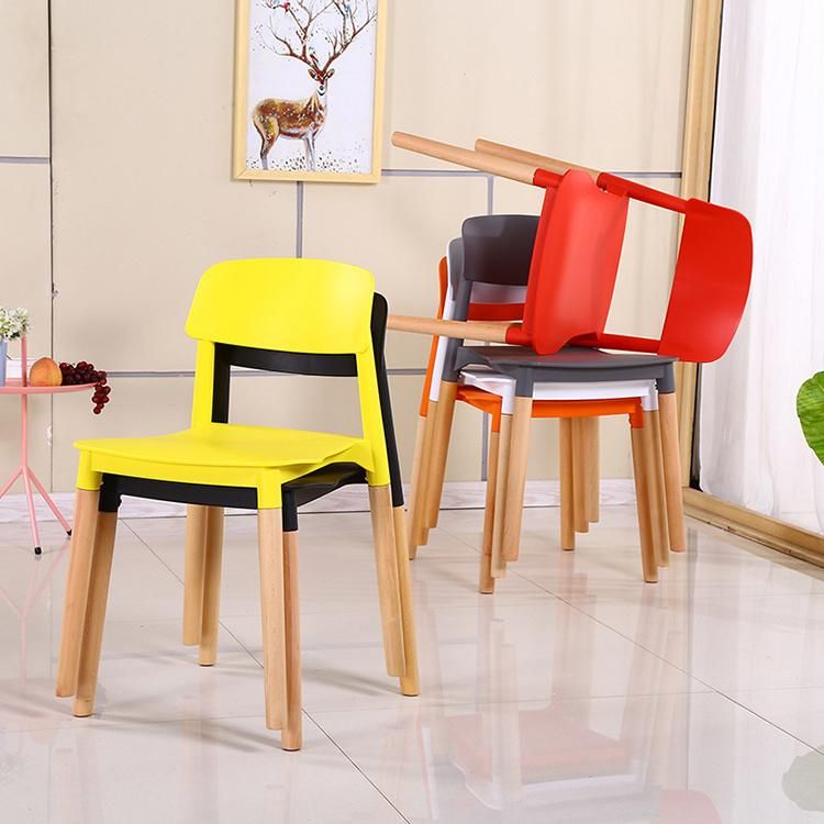 Meubles De Salle a Manger De Luxe En Bois 6 Chaises Design Nordique Moderne En Plastique Pour Bureau Loisirs Vente En Gros