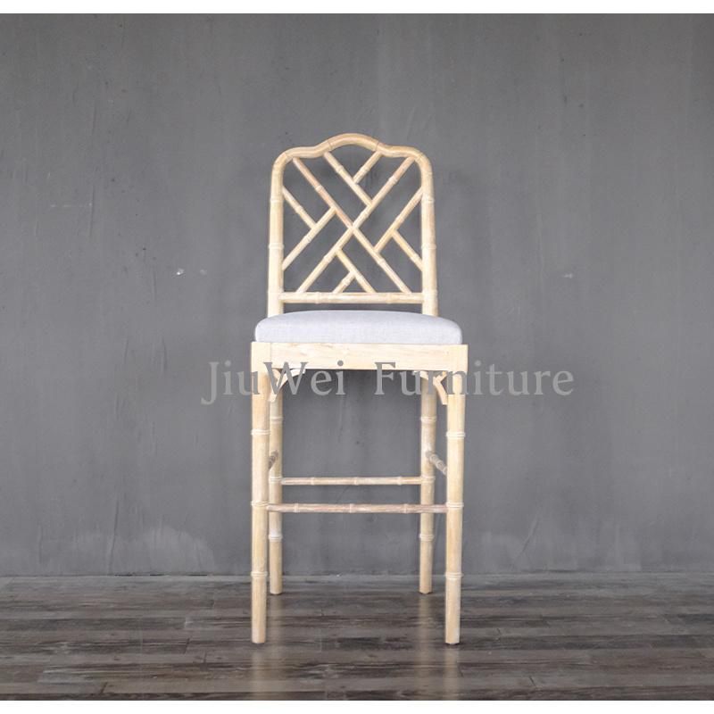 Hot Sale Hamptons Style Faux Baomboo Style Chippendale Chair Wood Dining Arm Wedding Chairs for Bar Stool