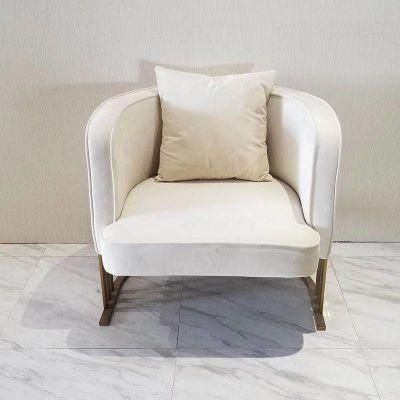 Northern Europe Style Hot Sale Low Price Light Luxury Chair Customized Flannel Fabric Dining Chair for Sale