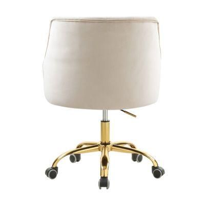 Frame Beige Velvet Dining Chair Stainless Steel Base Light Color Velvet Dining Chair