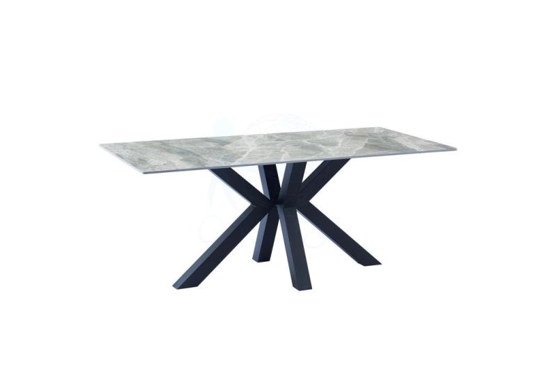 Modern Furniture Ceramic Top Marble Dining Room Fixed Table