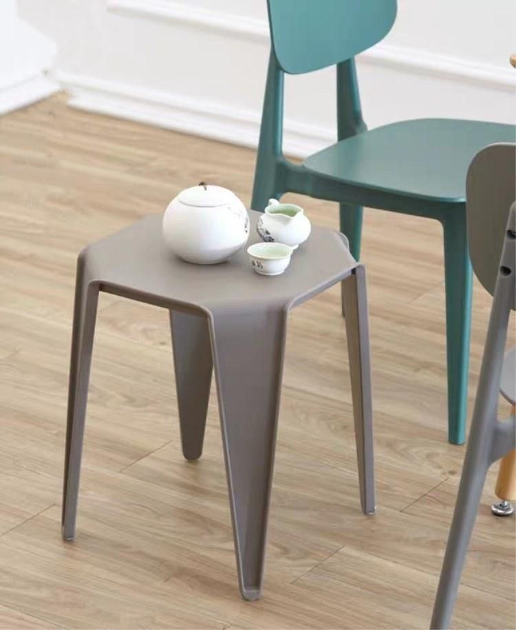 China Products Suppliers Modern Dinner Restaurant Cafe Space Saving Portable Stool Hotel Furniture Outdoor Garden PP Resin Plastic Dining Chairs