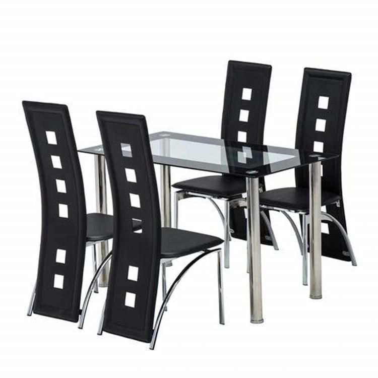 Wholesale Modern PVC Leather Cover Upholstered Dining Chair with Iron Legs for Restaurant and Dining Room Use