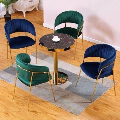 2021 New Chairs Velvet Dining Chair Gold Legs for Dining Room Living Room Chairs