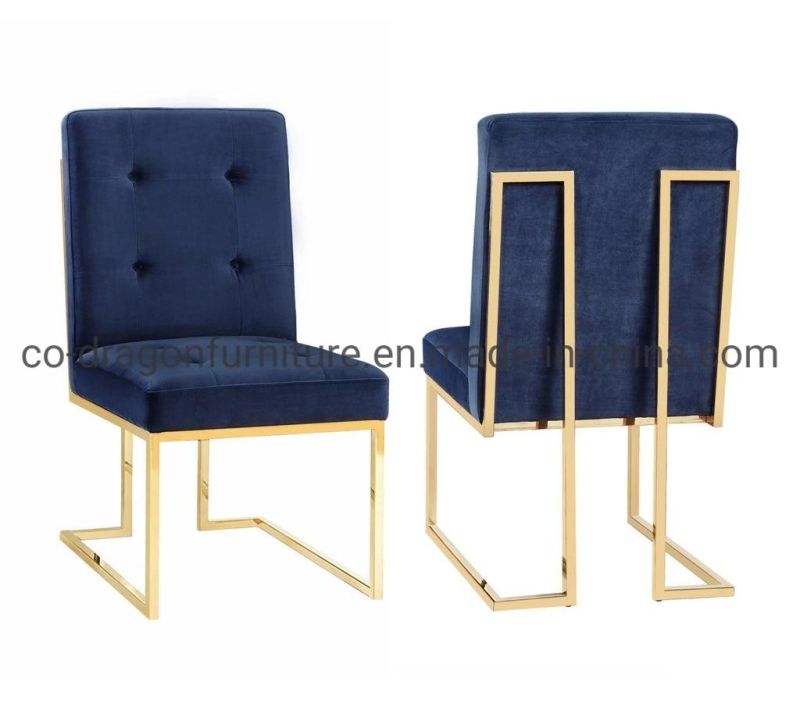 Fashion Fabric Gold Stainless Steel Dining Chair for Dining Furniture