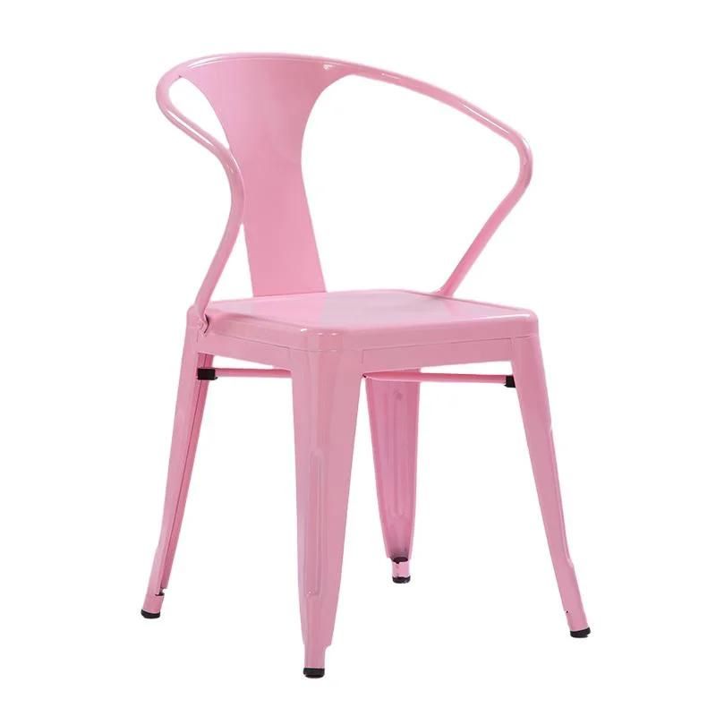 Hot Sale Colorful Vintage High Back Metal Furniture Metal Chair