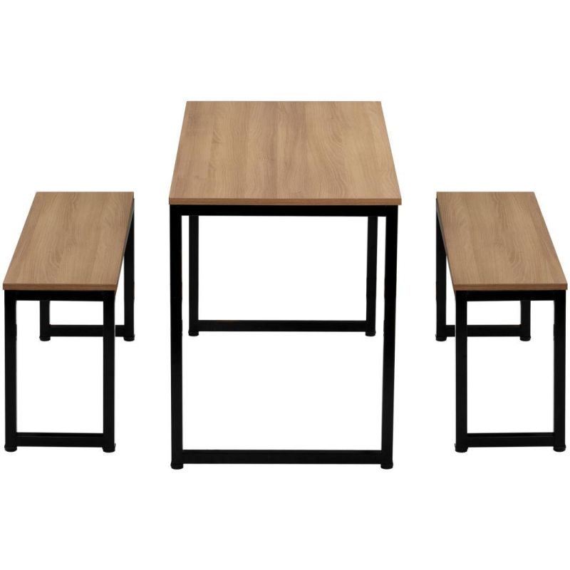 Cheap Home Furniture Dining Table Set Restaurant Modern Rectangular Wooden Dining Set