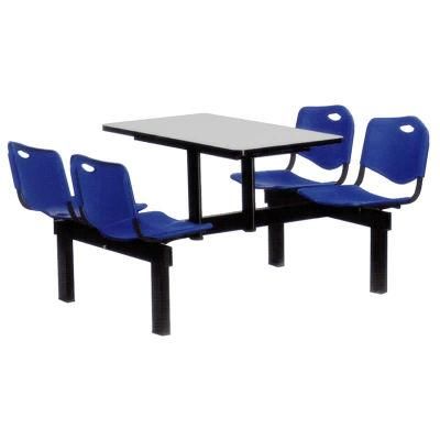 4 Seats Plastic Steel Canteen Table and Chair