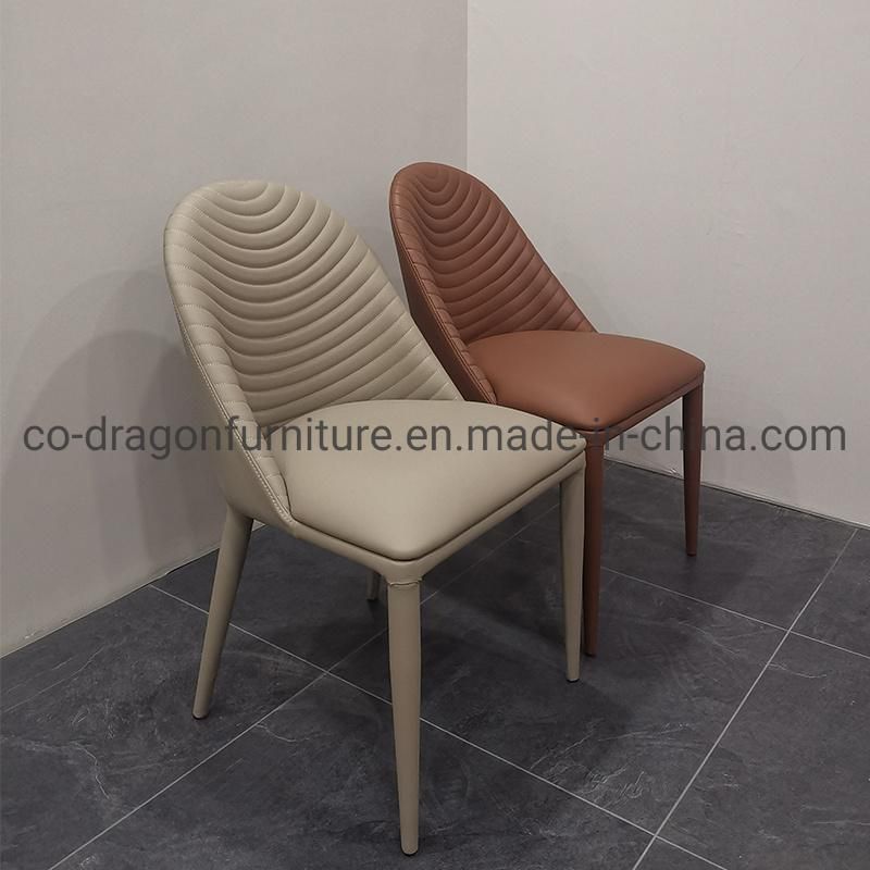 2021 New Design Dining Furniture Steel Leather Dining Chair Set