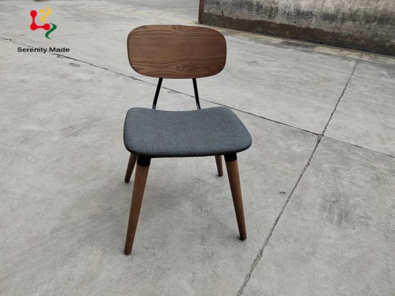 Factory Wholesale Nordic Style Metal Chair Commercial Furniture Hotel Dining Chair with Upholstery Seat