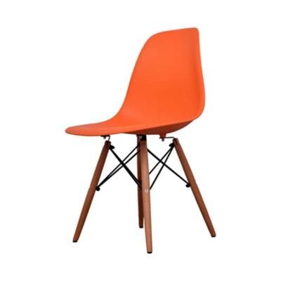 Nordic Leisure Modern French Restaurant Dining Chair with Wooden Leg