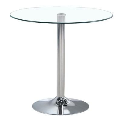 Modern Home Restaurant Furniture Set Special Stainless Steel Base Glass Dining Room Table