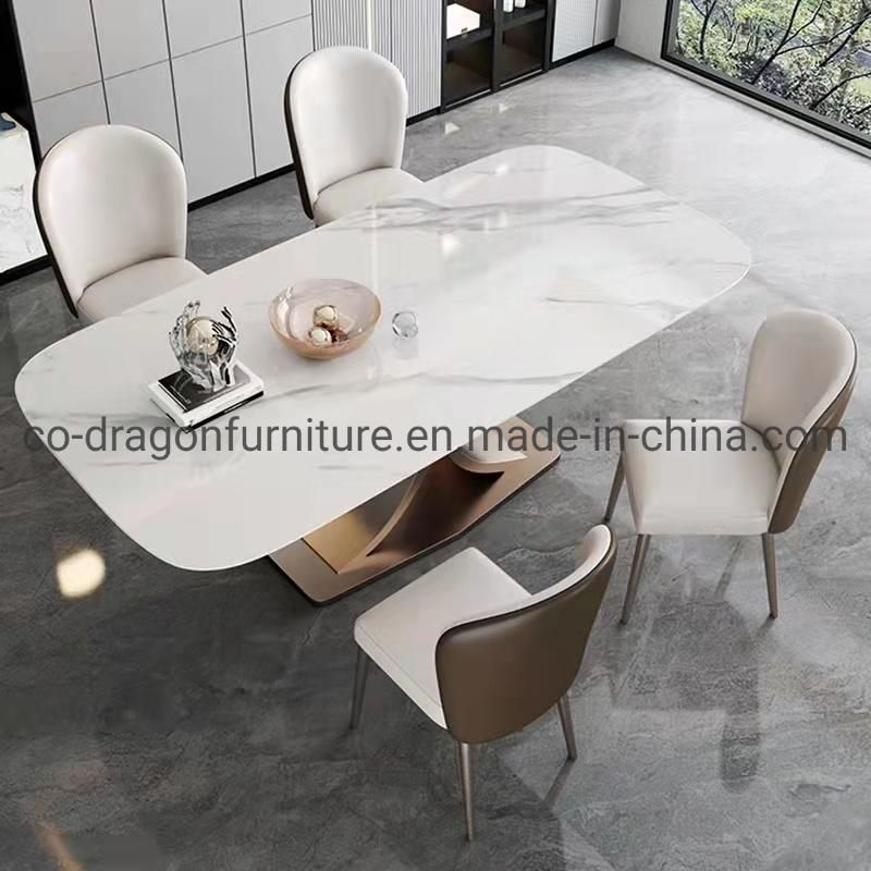 Modern Luxury Dining Table with Marble Top for Dining Furniture