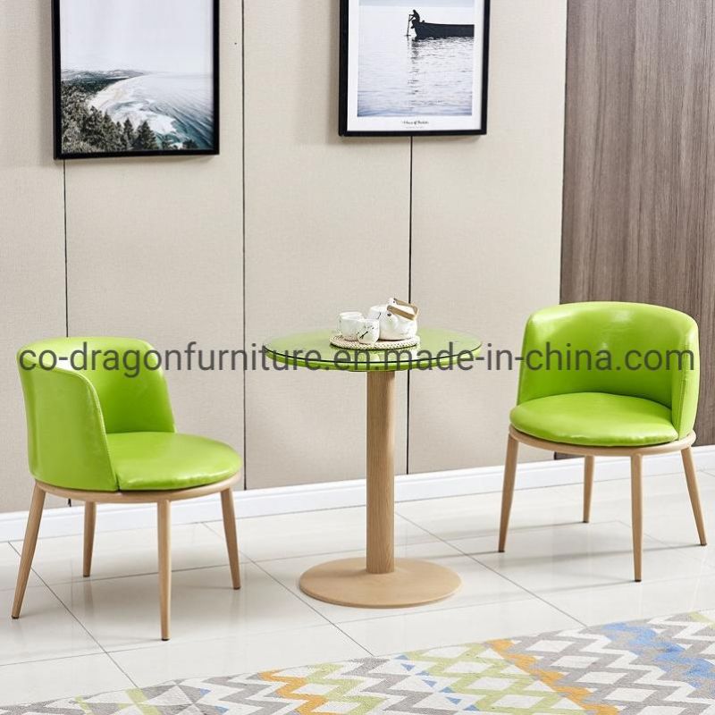 Modern Home Furniture Popular PU Dining Chair with Wooden Legs