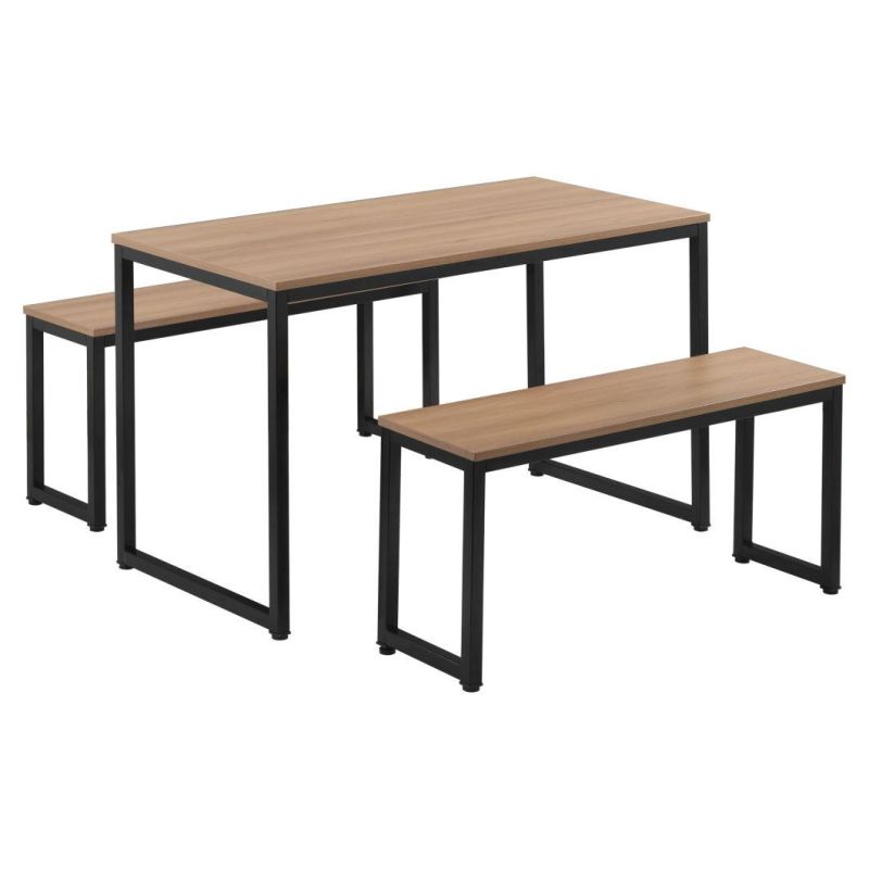 Modern Restaurant Furniture Solid Wood 6 Seater Rectangular Long Dining Table