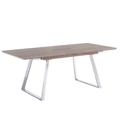 MDF Modern Simple Extendable Wooden Dining Table