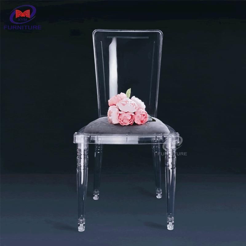 Durable Clear Color Acrylic Resin Chair with Cushion