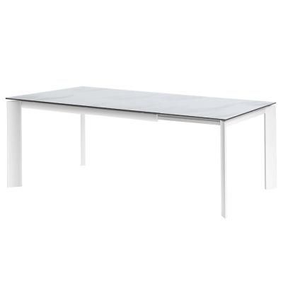 New Fashion Modern Extension White Ceramic Dining Table