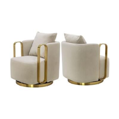 Luxury Modern White Fancy Living Room Furniture Armchair