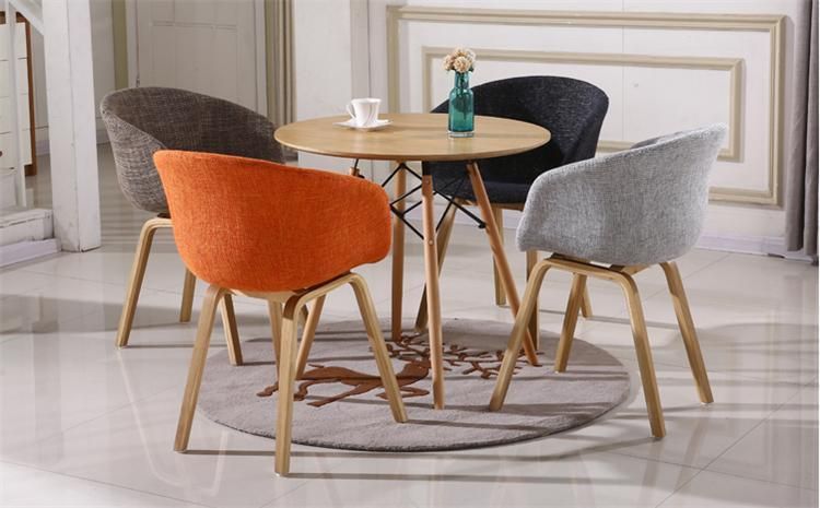 Hotel Restaurant Modern Home Furniture Cafe Table Nordic Style Wooden MDF Round Dining Table