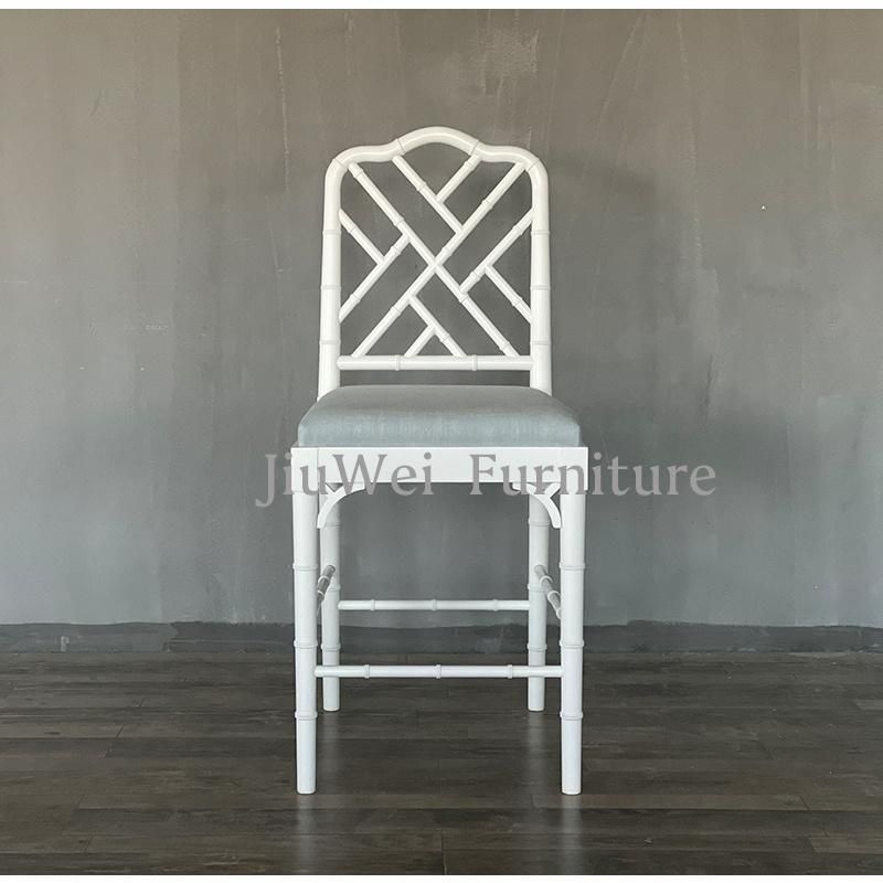 Hotel Home Indoor Hamptons Style Wedding Event Faux Bamboo Dining Chair Wood Chairs with Good Price