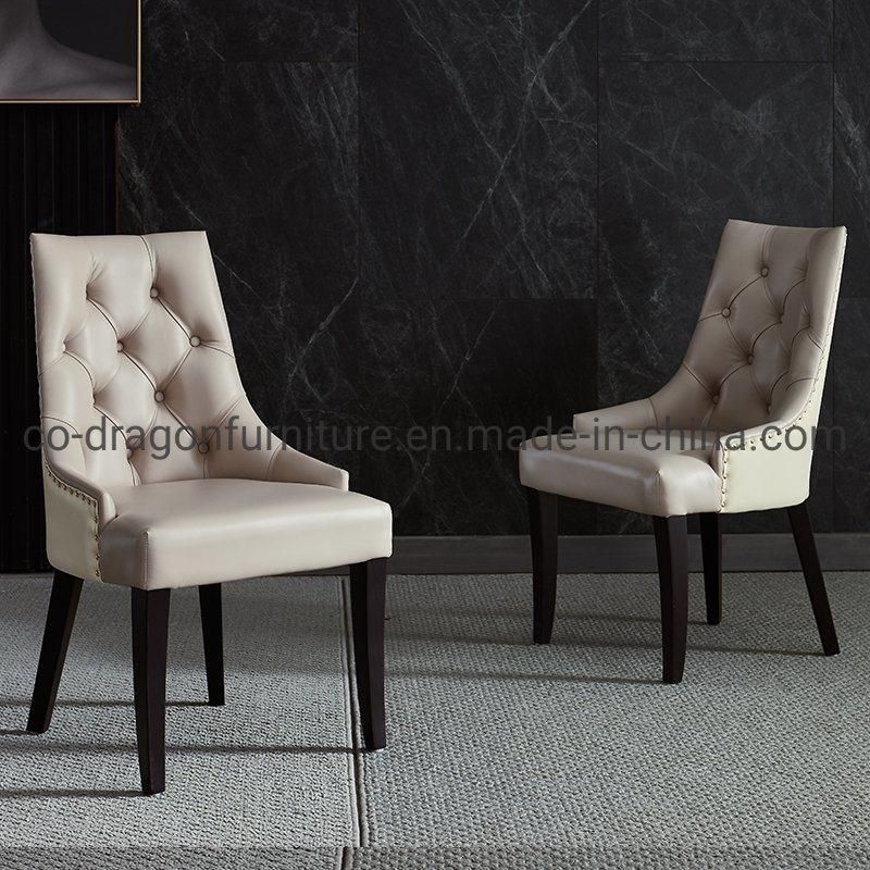 European Style High Quality Leather Dining Chair for Home Furniture