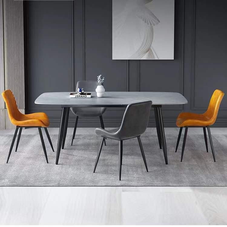 Manufacture OEM Nice Design Modern Italian Grey Slate Dining Table Ceramic Dining Table