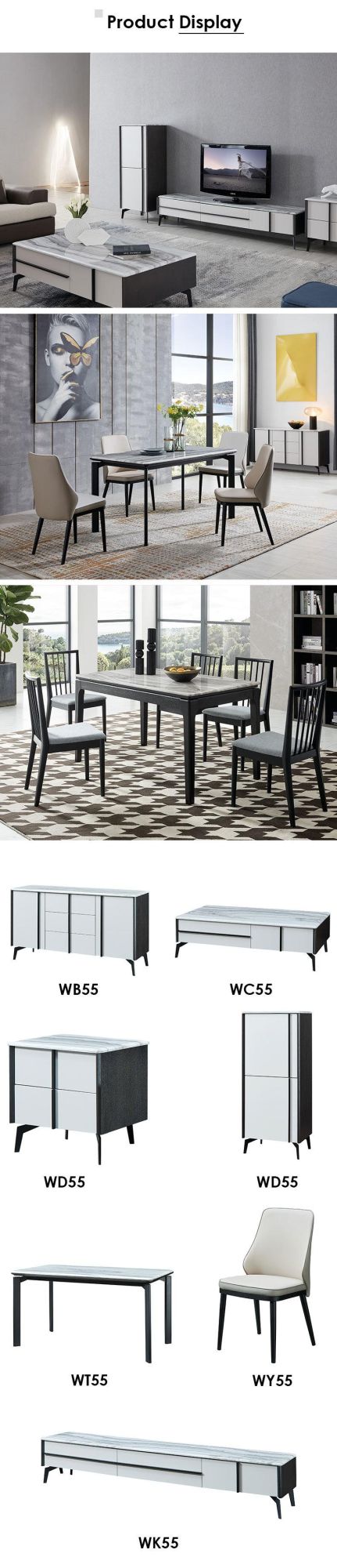 Home Furniture Set Lateral File Dining Table Dining Chair Sideboard Cabinet