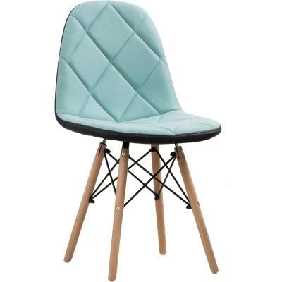 French Style Chaise Fashionable Furniture Blue Tufted Fabric Armless Living Room Dining Cheap Chair for Sale