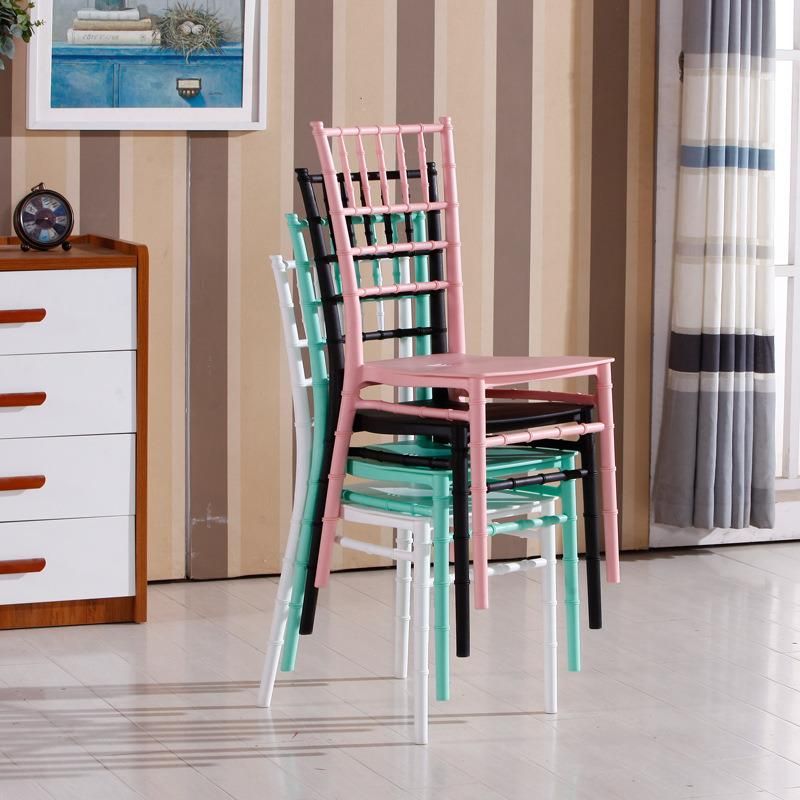 Simple Iron Hotel Restaurant Dining Plastic Banquet Tiffany Chiavari Chair