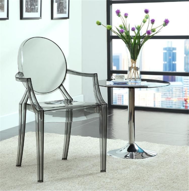 Vanity Dressing Chair Clear Ghost Transparent Modern Plastic Dining Chair