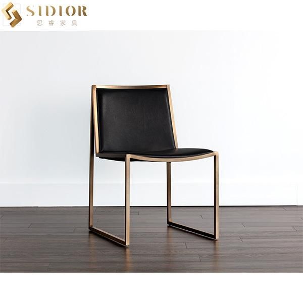 Cafe Bar Pub Restaurant Modern Faux Leather Upholstered Dining Chairs