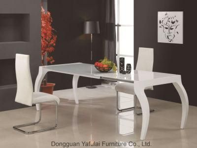 Modern Classic White Glass Home Dining Table Furniture