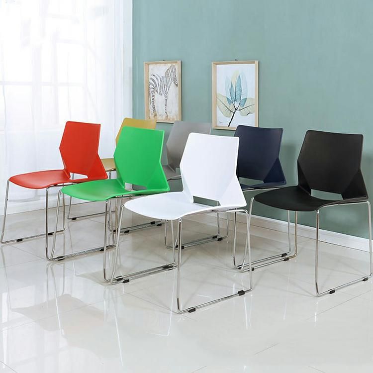 Fixed Plastic Khaki Modern Office Chair Mingshuai Furniture