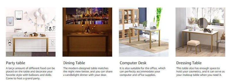 Modern Multifunctional Beige Dining Table Party Table Computer Desk