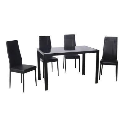 Modern Four-Seater Dining Table and Chair Set